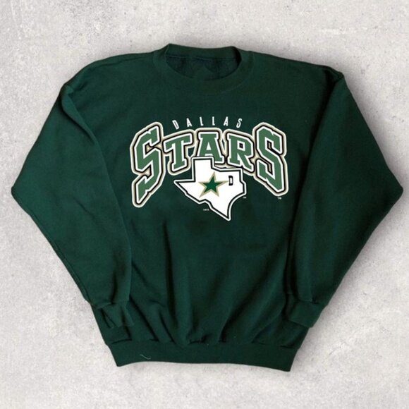 Vintage 90s Dallas Stars Hockey Sweatshirt, 90s Retro Dallas Stars NHL Shirt Tee - Picture 1 of 2